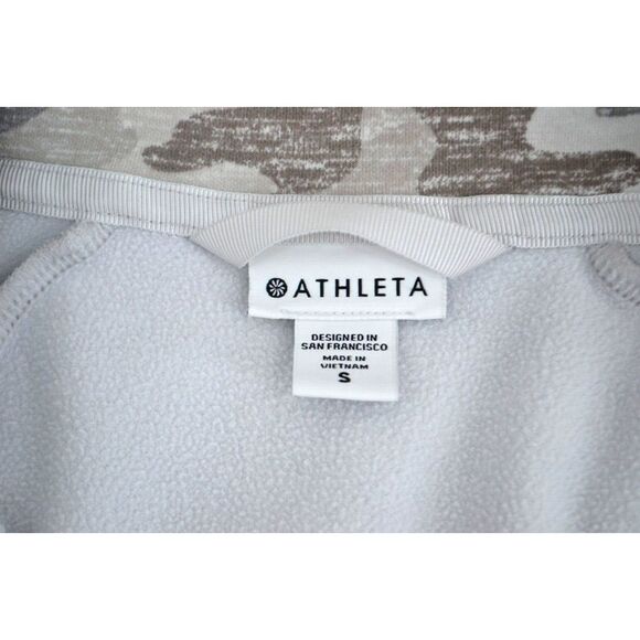 ATHLETA‎ Women's Full Zip Triumph Camo Printed Hoodie SIZE SMALL Gray Camo - Picture 6 of 6